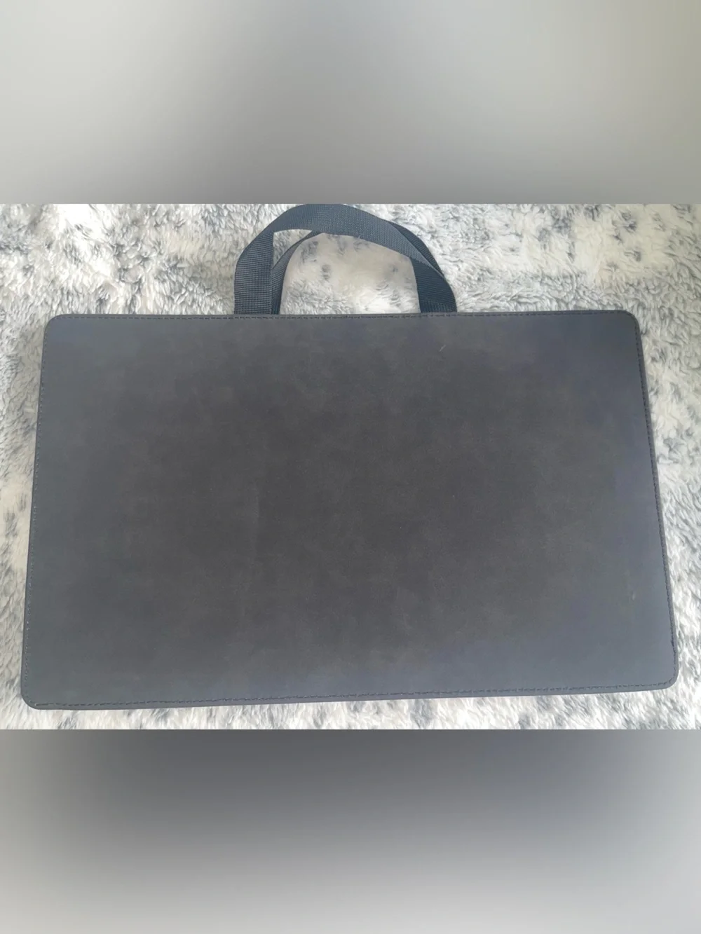 Unisex Laptop Gray Suede Case With Side Pocket - new